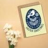 Easter Folk Egg Blue (1) Blue Folk Art Egg Easter Card