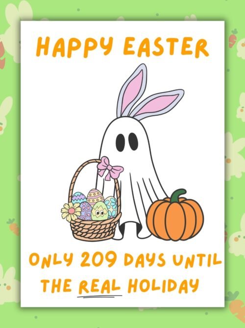 Easter Halloween Funny Easter Card for Halloween Lovers