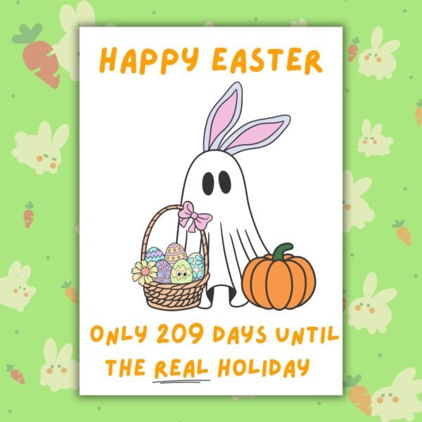 Easter Halloween Funny Easter Card for Halloween Lovers