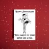 Thou Makest My Heart Dance Like a Fool – Funny Medieval Anniversary Card