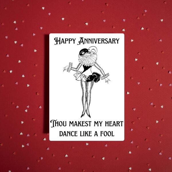 Thou Makest My Heart Dance Like a Fool – Funny Medieval Anniversary Card