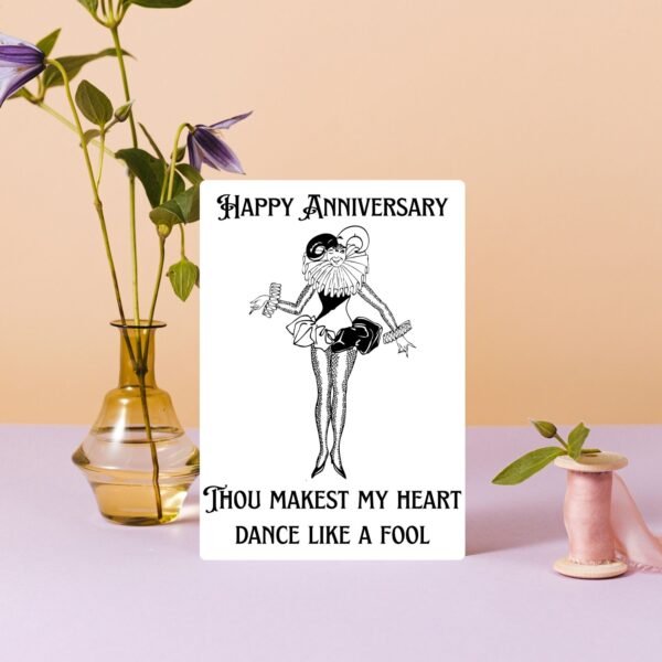 Thou Makest My Heart Dance Like a Fool – Funny Medieval Anniversary Card
