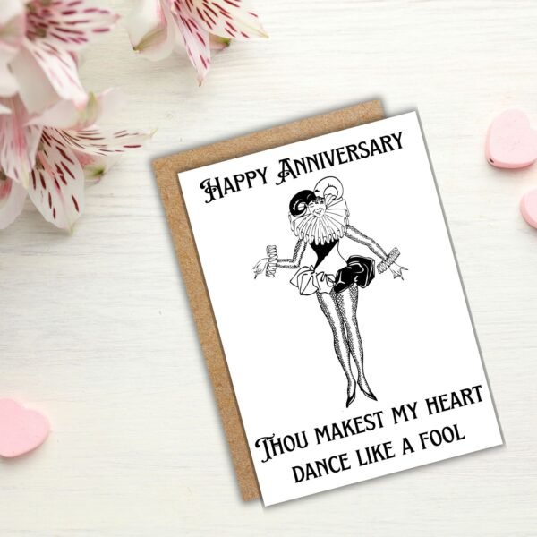 Thou Makest My Heart Dance Like a Fool – Funny Medieval Anniversary Card