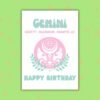 Gemini Birthday Card – Zodiac Birthday Card