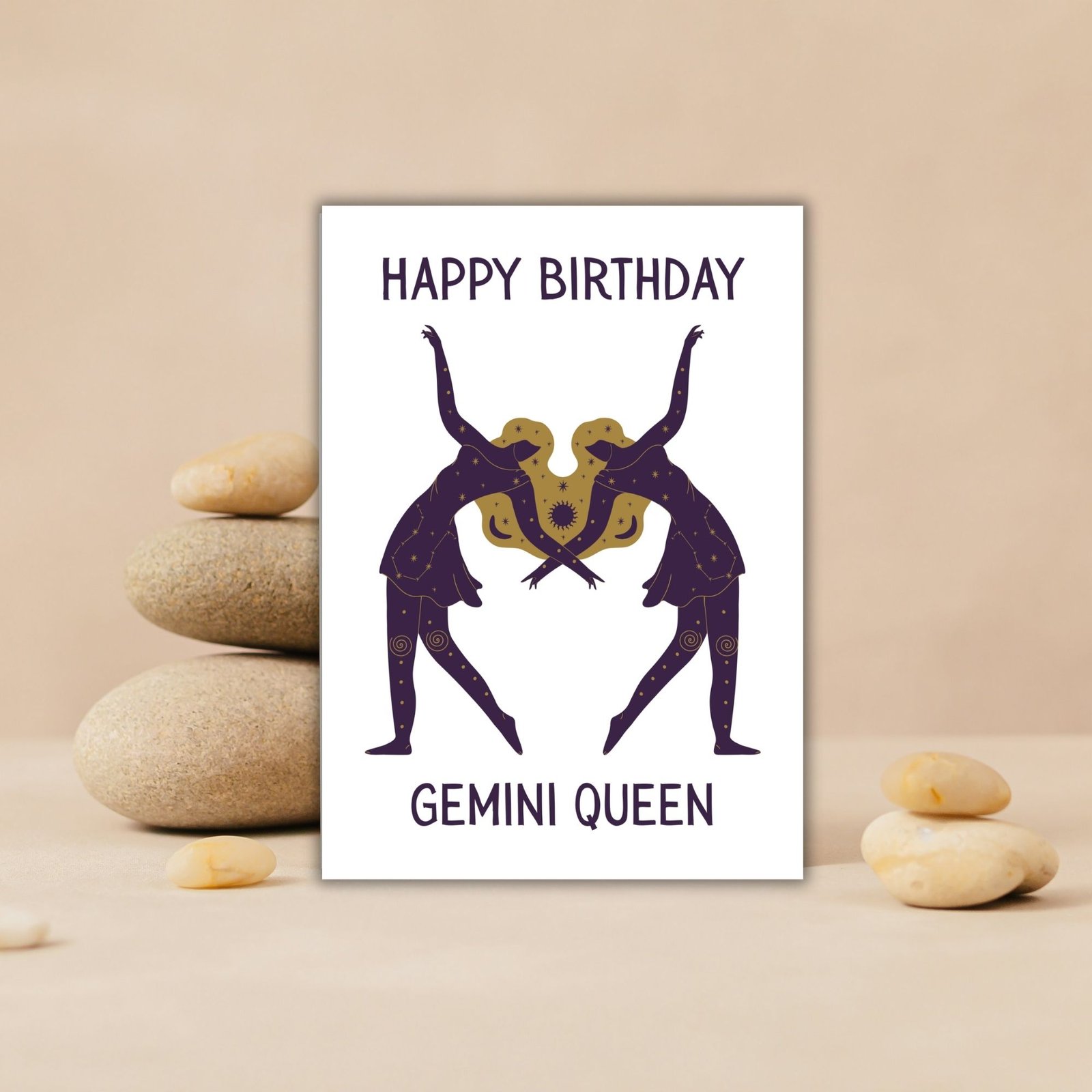 Happy Birthday Gemini Queen – Zodiac Birthday Card - Image 4