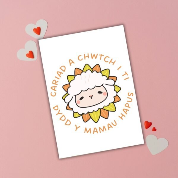Cariad a Chwtch i Ti – Dydd y Mamau Hapus Card