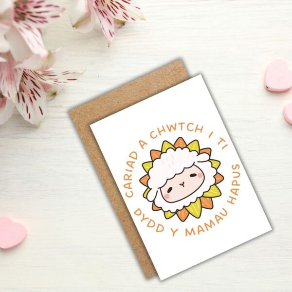 Cariad a Chwtch i Ti – Dydd y Mamau Hapus Card