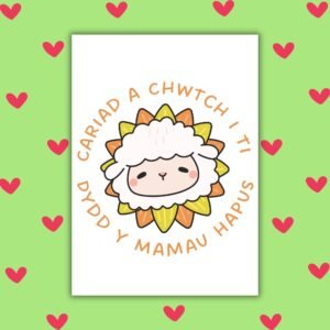 Cariad a Chwtch i Ti – Dydd y Mamau Hapus Card