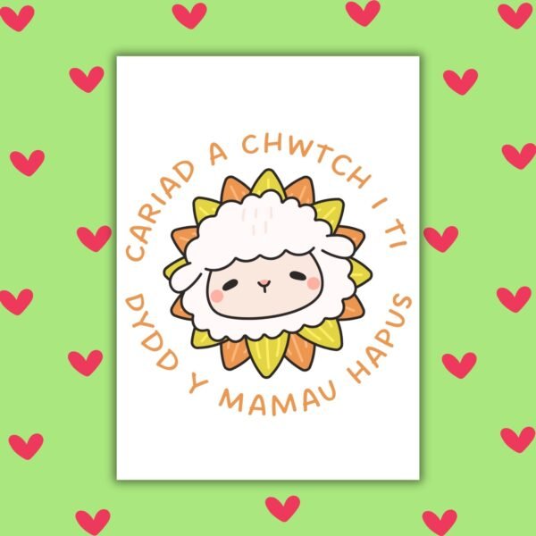 Cariad a Chwtch i Ti – Dydd y Mamau Hapus Card
