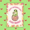 Hoppy Mother’s Day Stay Groovy – Disco Frog Card