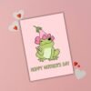 Hoppy Mother’s Day – Frog Peace Sign Card