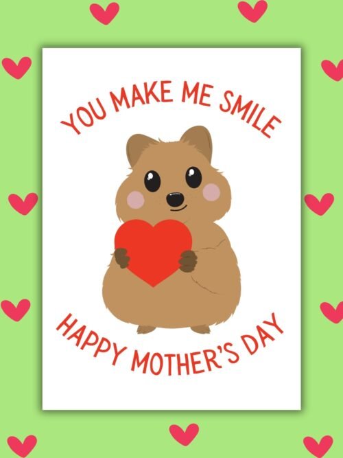 You Make Me Smile – Quokka Mother’s Day Card