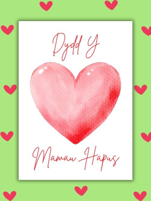 Dydd y Mamau Hapus – Welsh Mother’s Day Card