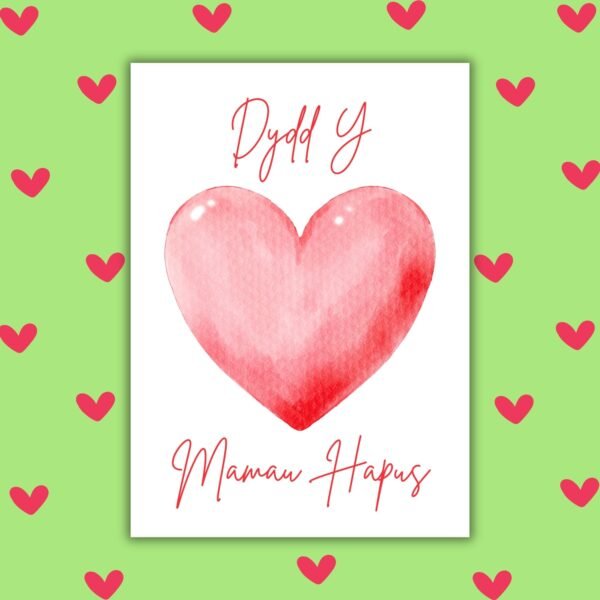 Dydd y Mamau Hapus – Welsh Mother’s Day Card
