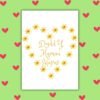 Dydd y Mamau Hapus – Daffodil Heart Card