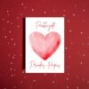 Penblwydd Priodas Hapus Welsh Language Anniversary Card - Heart