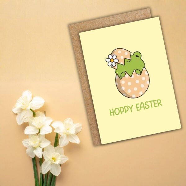 Hoppy Easter – Frog Easter Card