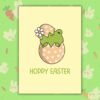 Hoppy Easter – Frog Easter Card