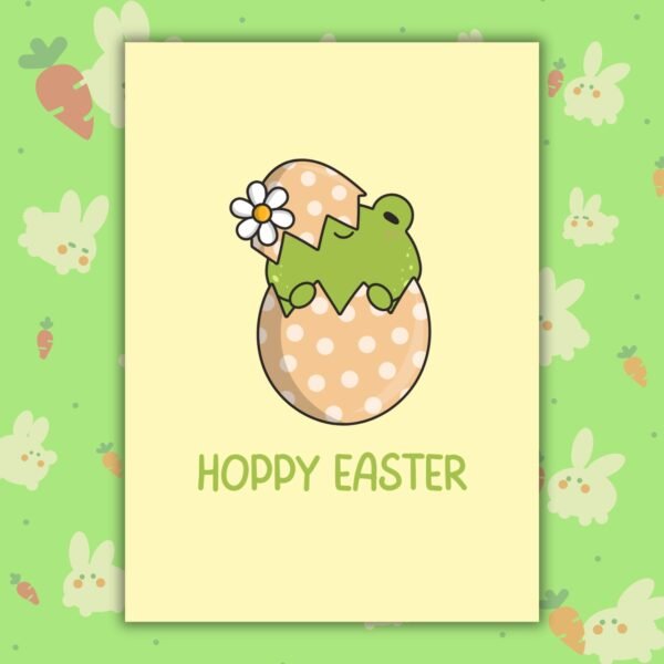 Hoppy Easter – Frog Easter Card