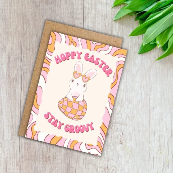 Hoppy Easter Disco Bunny Easter Card