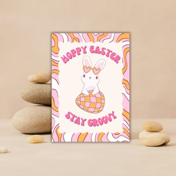 Hoppy Easter Disco Bunny Easter Card