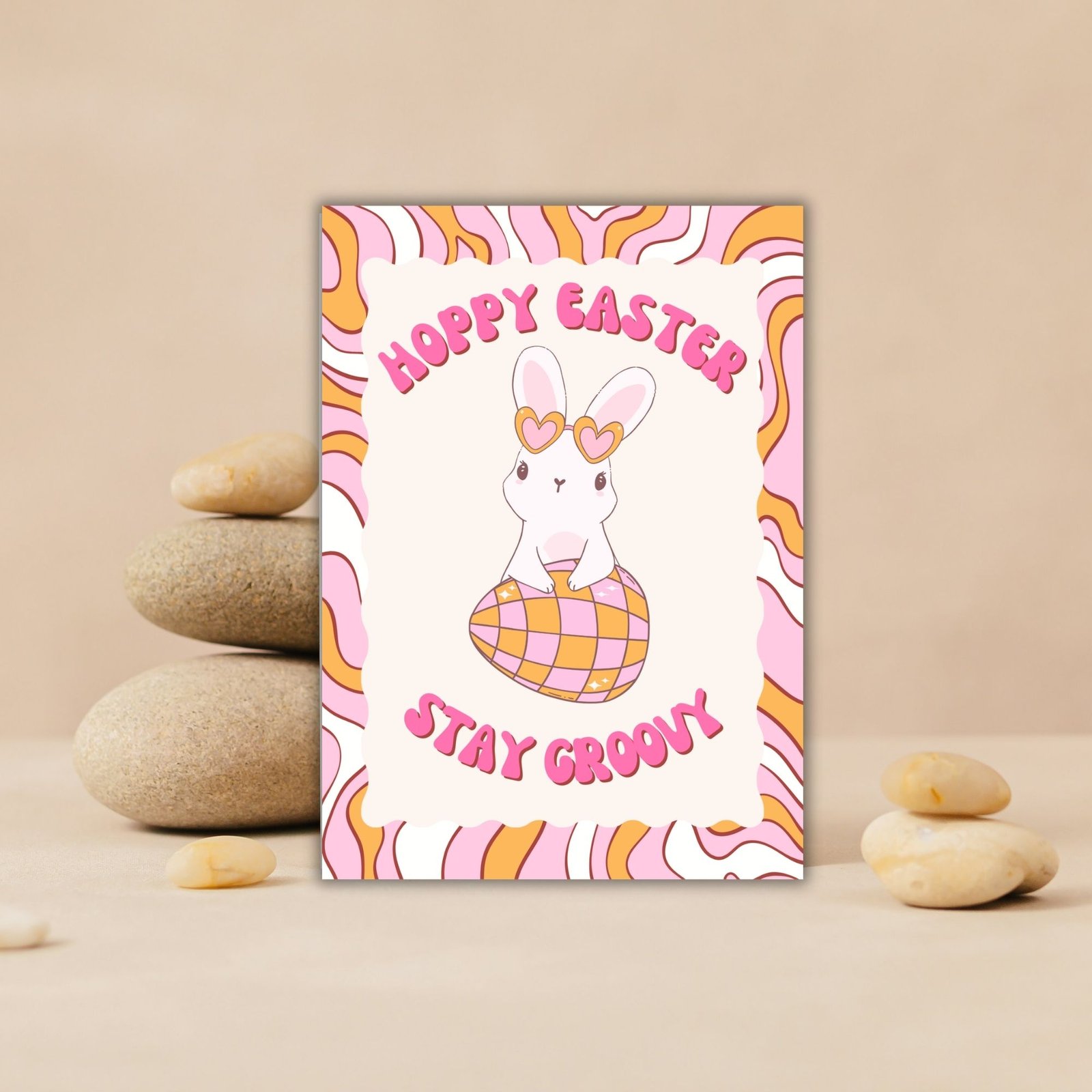 Hoppy Easter Disco Bunny Easter Card - Image 4