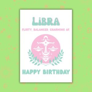 Libra Birthday Card – Zodiac Birthday Card