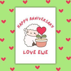Happy Anniversary Card – Love Ewe