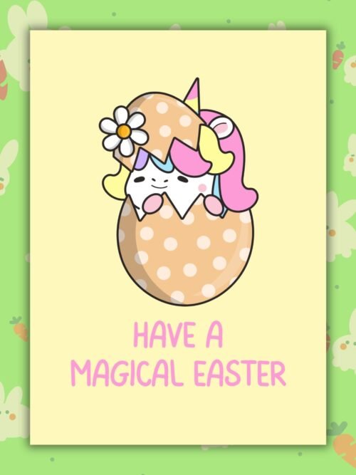Magical Easter Egg Have A Magical Easter β Unicorn Easter Card