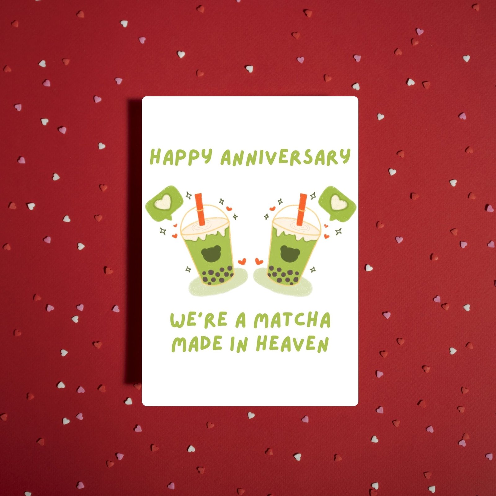 Happy Anniversary Card- We’re A Matcha Made in Heaven - Image 2