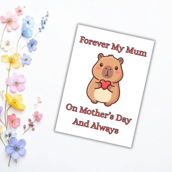 Mother's Day Capybara memorial (5) Forever My Mum – Capybara Mother’s Day Memorial Card