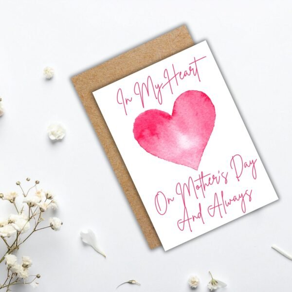In My Heart – Mother’s Day Memorial Card