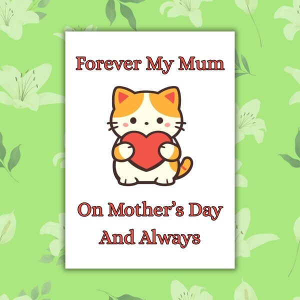 Mother's Day cat memorial Forever My Mum – Cat Mother’s Day Memorial Card