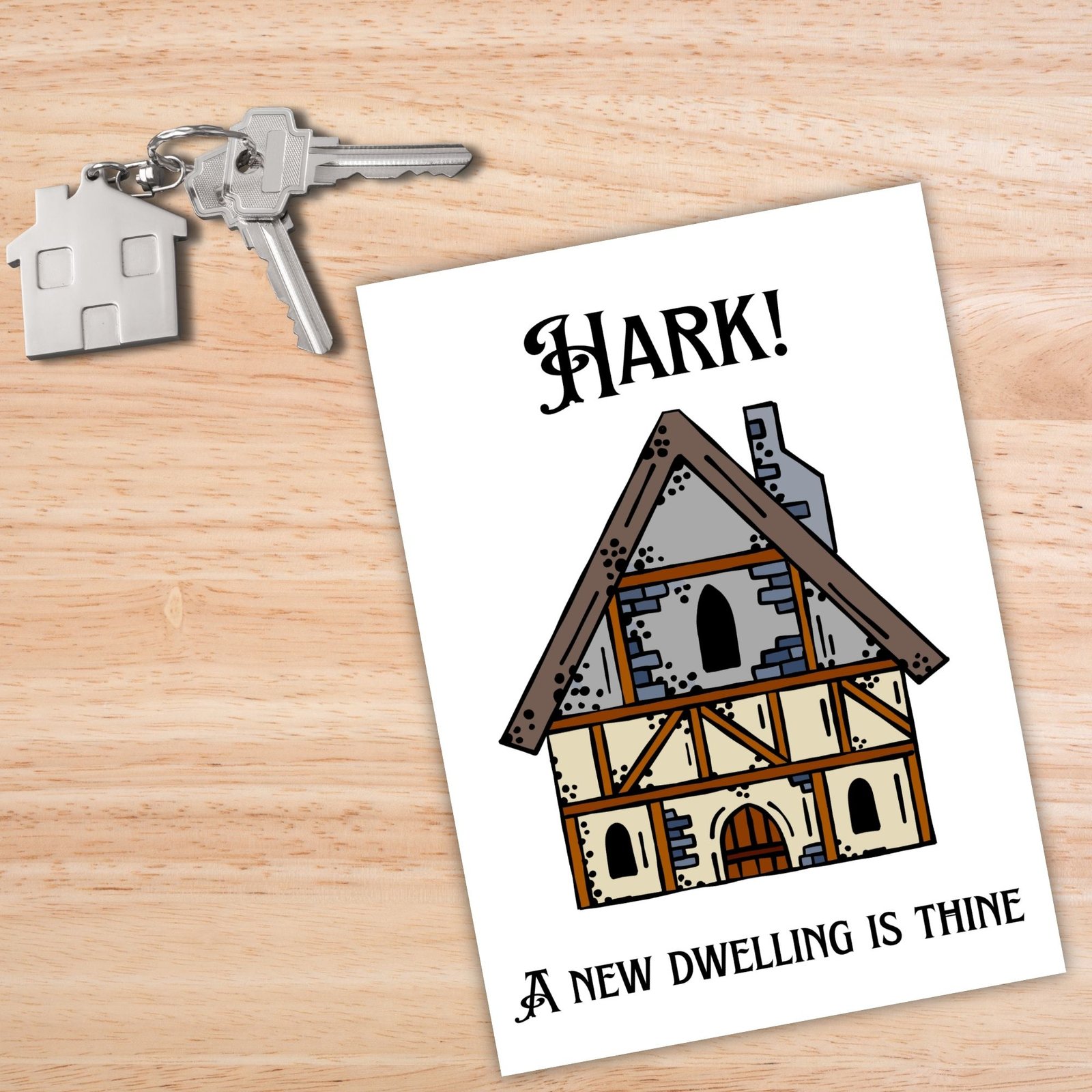 Hark! A New Dwelling Is Thine – Medieval New Home Card - Image 2