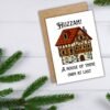 New house Huzzah Card (2) Huzzah! A House of Thine Own at Last - Medieval New Home Card