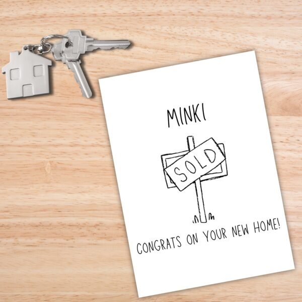 New house Sold Sign Card (1) Personalised New Home Card - Congrats On Your New Home