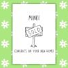 New house Sold Sign Card Personalised New Home Card - Congrats On Your New Home