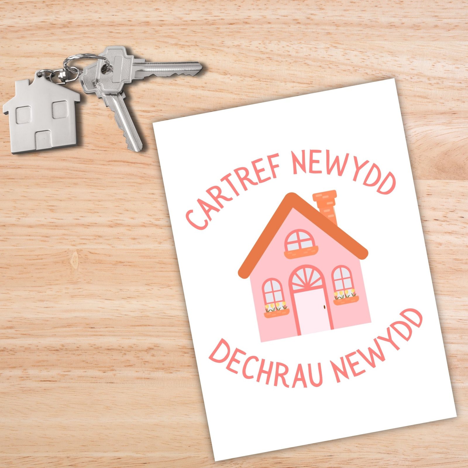 Welsh Language New Home Card โ Cartref Newydd, Dechrau Newydd - Image 2