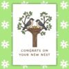 New nest family birds Card New Home Card - Congrats On New Nest
