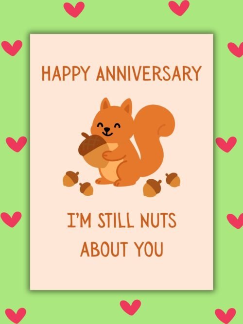 Nuts Anniversary Card Happy Anniversary Card – I’m Still Nuts About You
