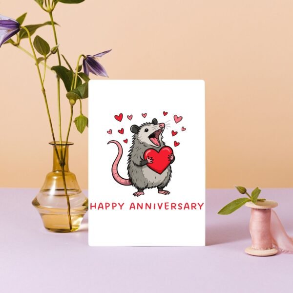 Opossum Anniversary Card (2) Happy Anniversary Card – Opossum Design