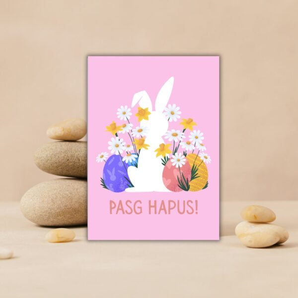 Pasg Hapus Bunny Easter (3) Pasg Hapus β Welsh Language Easter Bunny Card
