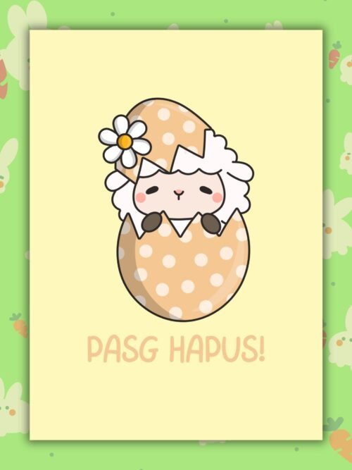 Pasg Hapus – Welsh Language Easter Card