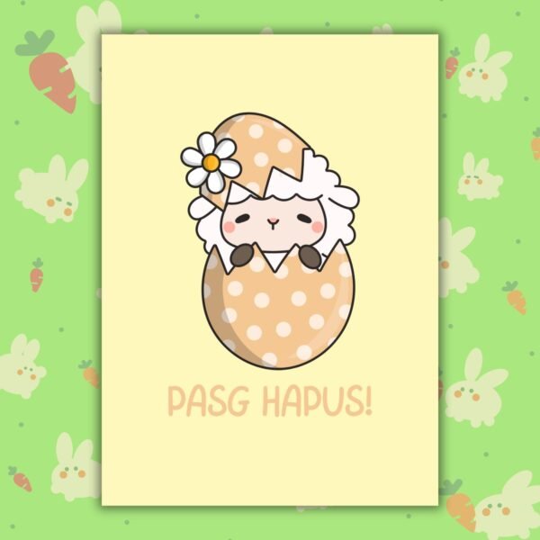 Pasg Hapus Easter Egg Pasg Hapus – Welsh Language Easter Card
