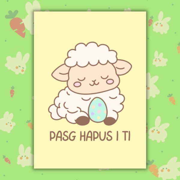 Pasg Hapus I Ti Easter Egg Pasg Hapus i Ti – Welsh Easter Card