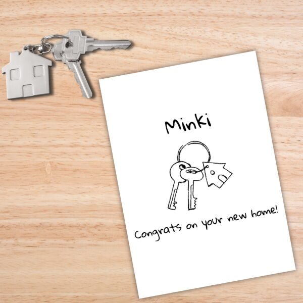 Personalised Keys Card (1) New Home Card - Personalised Congrats on Your New Home