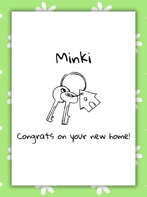 Personalised Keys Card New Home Card - Personalised Congrats on Your New Home
