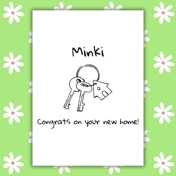 Personalised Keys Card New Home Card - Personalised Congrats on Your New Home