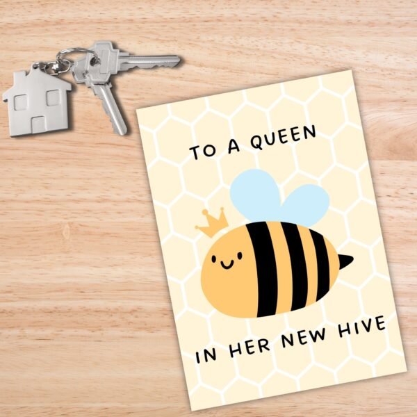 New Home Card - To a Queen in Her New Hive
