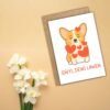 SDD Corgi (1) Gŵyl Dewi Lawen – Corgi St David’s Day Card